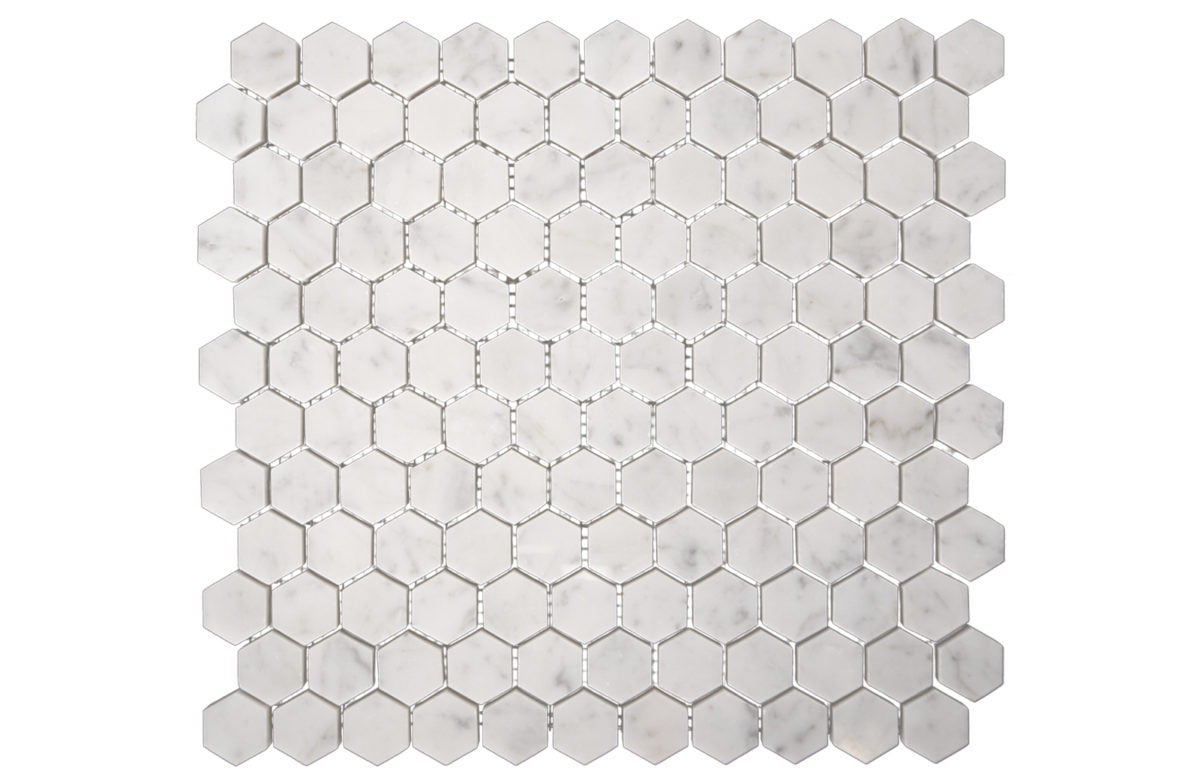 Euro Tile Stone Bianco Carrara Hexagon
