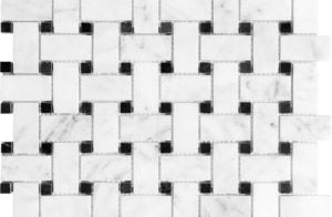 Euro Tile Stone Bianco Venatino Basketweave