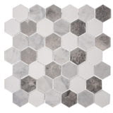 Euro Tile Stone Carrara Crystal White & Antique Marble