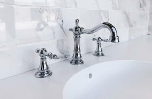 Euro Tile Stone Alba White Bathroom Backsplash