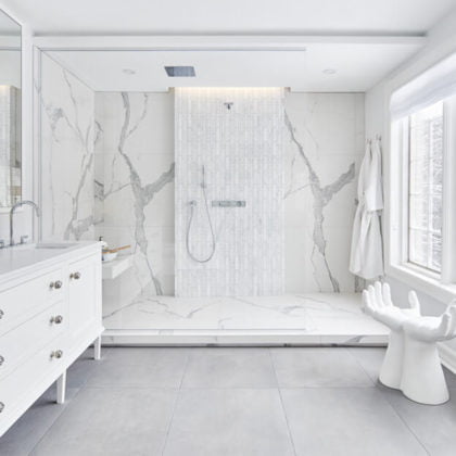 Marble Look Bathroom Astro Design Centre and Susan Bryson