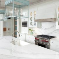 Euro Tile Stone Brittannicca Cambria Quartz Countertop Kitchen