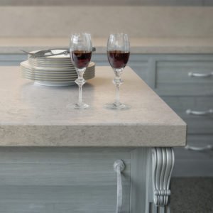 Euro Tile Stone Caesarstone Quartz Countertop 6131 Bianco Drift Kitchen