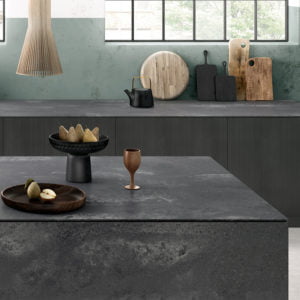 Euro Tile Stone Caesarstone 4033 Rugged Concrete Kitchen