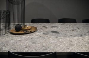 Euro Tile Stone 12mm Porcelain Slab Countertop ISEO Table