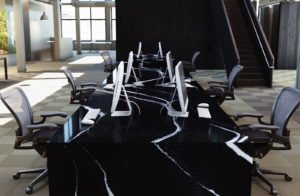 Euro Tile Stone Mersey Cambria Countertop Office Table