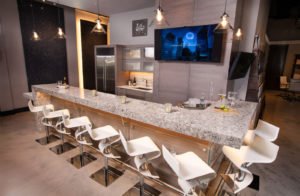 Euro Tile Stone Cambria New Quay Quartz Countertop Bar