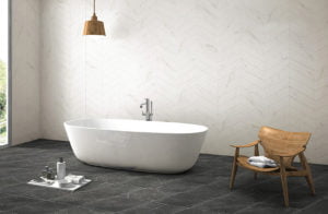 Euro Tile Stone Diamond Calacata Bathroom Wall