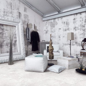 Euro Tile Stone Dolomite White Living