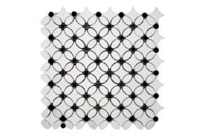 Euro Tile Stone Fiore Ariston Super White Nero Marquina
