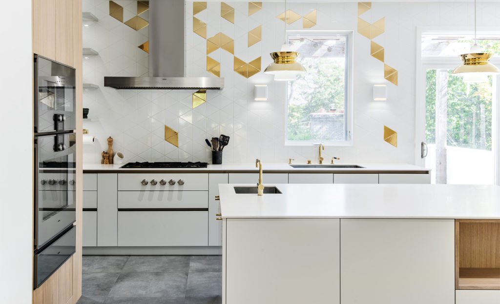 triangle backsplash
