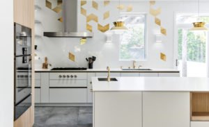 Gold White Triangle Kitchen O'Keefe Fiorenza