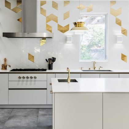 Gold White Triangle Kitchen O'Keefe Fiorenza