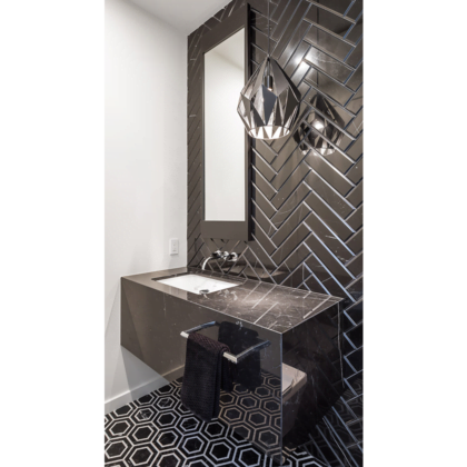 Black Marble Bathroom Fiorenza O'Keefe Design