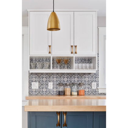 Patterned Backsplash in Kitchen by Grassroots Design