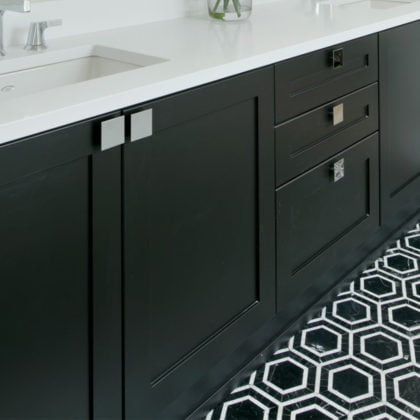 Marble Hexagon Mosaic Bathroom Floor