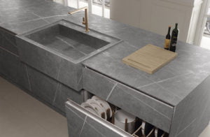 Euro Tile Stone 12mm Porcelain Slab Countertop Senda Gris Kitchen