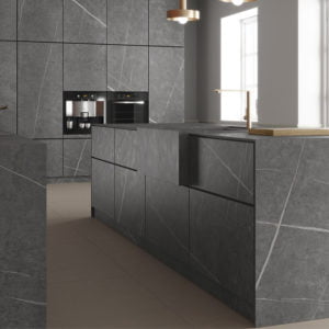 Euro Tile Stone 12mm Porcelain Slab Countertop Senda Gris Kitchen