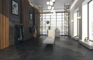 Euro Tile Stone Slate Negro Commercial