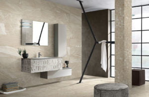 Euro Tile Stone Stonewave Greige Bathroom