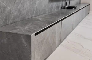Euro Tile Stone Storm Gris Porcelain Slab 12mm Furniture Cladding