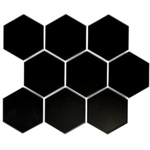 Euro Tile Stone Super Big Hexagon Matte Black