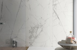 Euro Tile Stone Syros Porcelain Slab Bathroom
