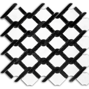 Euro Tile Stone Treccia Ariston Nero Marquina