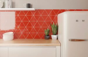 euro-tile-stone-bondi-triangle-red-kitchen